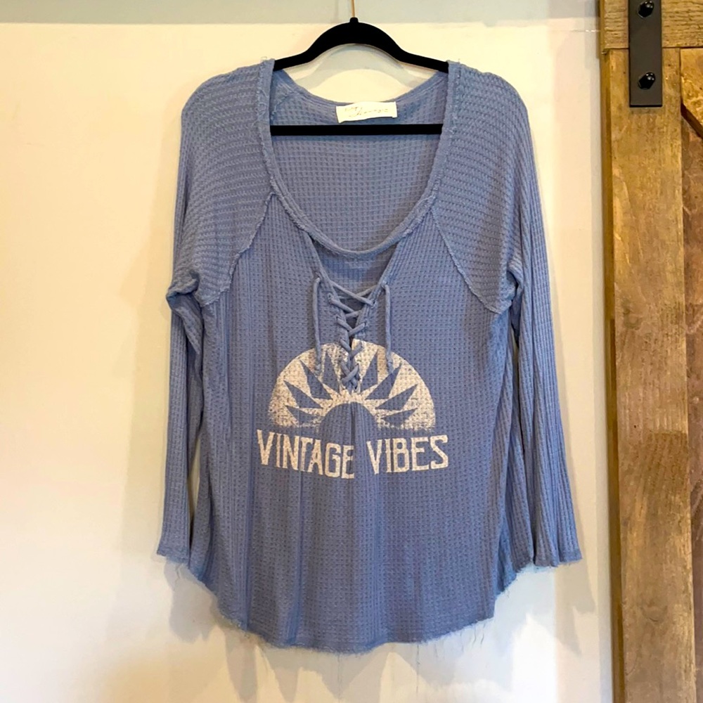 “Vintage Vibes” Vintage Havana thermal shirt